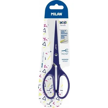 Nůžky do kanceláře modré Milan Kvalitní 17 cm Ideální KANCELÁŘSKÉ Nůžky