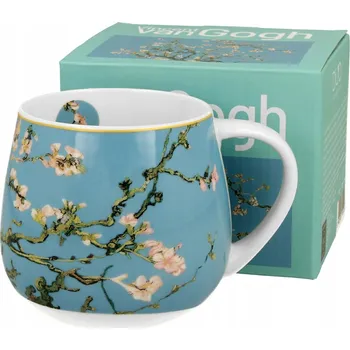 Hrneček soudkový 430 ml Kvetoucí mandloň Van Gogh porcelánový dárkový DUO