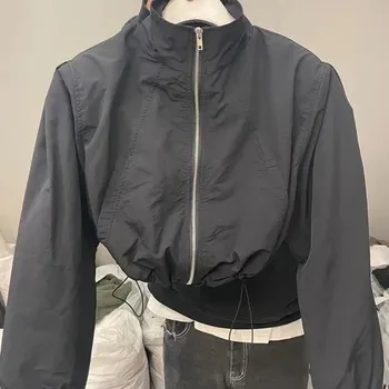 Dámská bunda Dámská tenká bunda s vysokým límcem – sportovní model Velikost: XL, Barva (Varianta): Blackhq