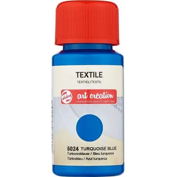 Speciální výtvarná barva Barva na Textil a Kůži 50ml MODRÁ TYRKYSOVÁ Talens INTENZIVNÍ Barvy