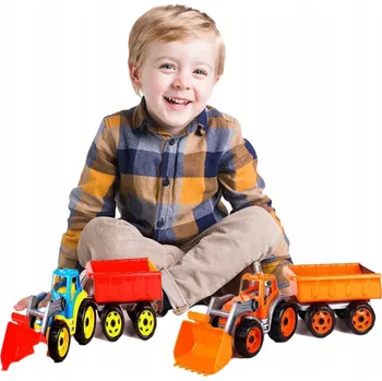 autíčko Buldozer Technok 3688 s přívěsem 65 cm oranžový