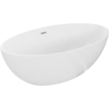 Vana Mexen Nike volně stojící vana 175 x 100 cm, bílá, přepad chrom - 54071751000-01 Volně stojící vany