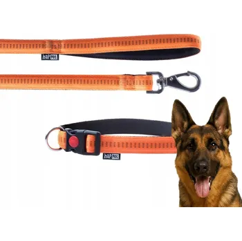 Obojek pro psa Vodítko + obojek pro psa Soft Style Happet oranžová XL 2.5