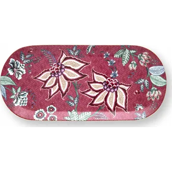 PATROVÝ PODNOS NA ZÁKUSKY Flower Festival Dark Pink PiP Studio, 33,3 cm