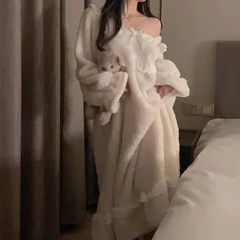 Dámské noční prádlo Dámský domácí župan – zateplený ve stylu princezny Velikost: XL, Barva (Varianta): XF-9910 nightdress