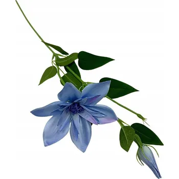 umělá květina Klematis větvička 48 cm modrá