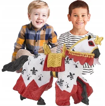 Kůň Krále Artuše Figurky KONĚ Červený ODOLNÉ Hračky SBĚRATELSKÉ