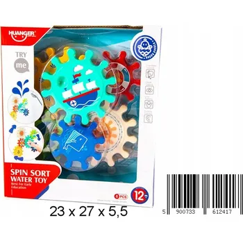 Hračka pro nejmenší Hračka do koupele prolévací pohyblivá ozubená kolečka