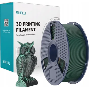 Filament Filament SUNLU 1,75 mm 1 kg SILK PLA+ dvoubarevný černá zelená