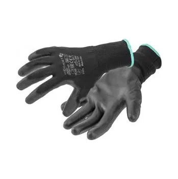 Pracovní rukavice HOEGERT JAGST rukavice potažené polyuretanem černé (12 párů/balení) 8