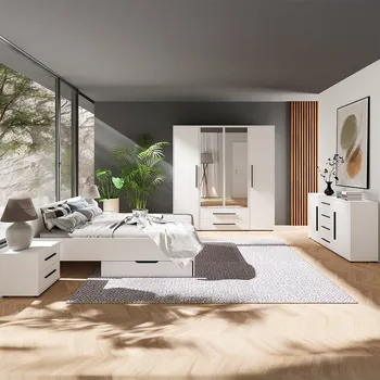 Postel MAXIONE b | ložnice MAXIONE | 6 dílů | bílá mat