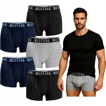 Boxerky MUSTANG pánské boxerky bavlna 5 ks (5PAK) vel. L mix barev