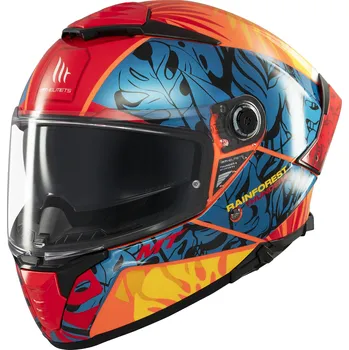 Helma na motorku MT Helmets Integrální helma na motorku MT Thunder 4 SV Rainforest modro-oranžová M