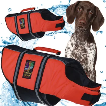 Obleček pro psa KAPOK dla psa do pływania kamizelka Plovací vesta pro psy, záchranná, BEZPEČNÁ do vody, velikost L