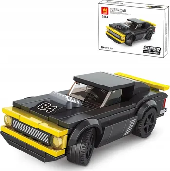 ostatní stavebnice Stavebnice Wange 2884 - Závodní automobil Super Champions 119 dílů