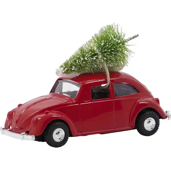 Vánoce House Doctor Vánoční dekorace MINI XMAS auto, červené D.8,5 cm