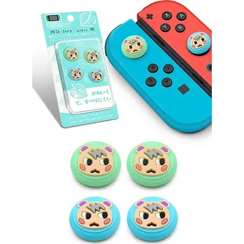 Herní konzole 4x GUMIČKY NÁSTAVCE pro Joy-Con Nintendo SWITCH /NS OLED Animal Marshal Animal
