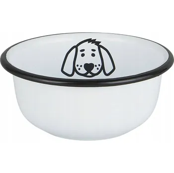 Miska pro psa Jedna kovová miska Ib Laursen bílá 500 l