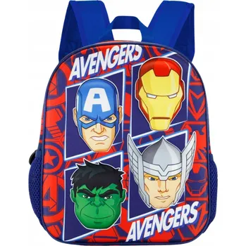 Dětský batoh 3D Batoh do školky Jednokomorový Avengers Marvel Modrý 26x31x11 cm