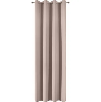 Obraz Závěs 135x250 pudrový z hladké matné látky na kroužcích