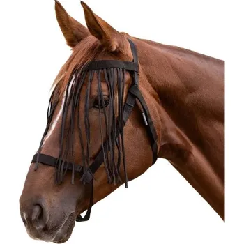 Vybavení pro koně Bezpečnostní ohlávka s třásněmi proti hmyzu WALDHAUSEN black XFULL