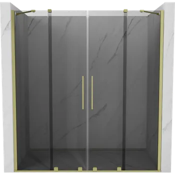 Sprchové dveře Mexen Velar Duo posuvné sprchové dveře 180 cm, grafit, zlatý kartáčovaný - 871-180-000-42-55 Sprchové dveře