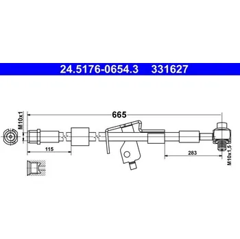 Brzdová hadice Brzdová hadice ATE 24.5176-0654.3