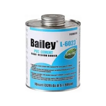 Průmyslové lepidlo Lepidlo na PVC-U trubky Bailey L-6023, 237 ml.