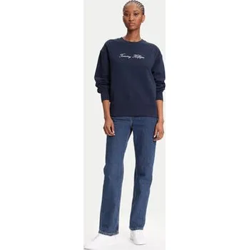 Pánská mikina Tommy Hilfiger Mikina Script WW0WW47159 Tmavomodrá Regular Fit S