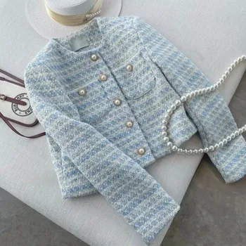 Dámské sako Best Fashion Dámské tvídové sako Modrá M