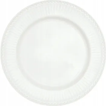 Talíř Mělký jídelní talíř Green Gate Alice White, 26,5 cm