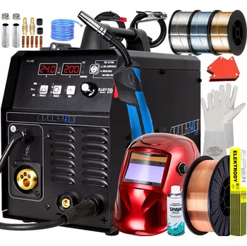 Svářečka SADA INVERTOROVÁ SVÁŘEČKA MIGOMAT MIG TIG MMA SPARTUS EASYMIG 200