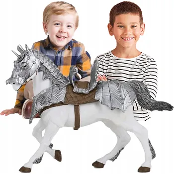 Figurka Kůň v Brnění Figurky Koní PAPO HRAČKY pro DĚTI Sběratelské KONĚ