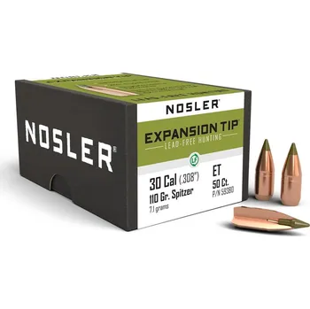 Příslušenství pro sportovní střelbu Monolitické Střely Nosler E-Tip .30 Cal, dia .308, 110grs