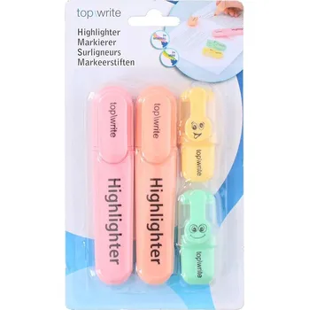 Zvýrazňovač Sada zvýrazňovačů 4 ks Topwrite