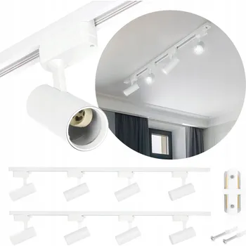 Bodové svítidlo Lišta 2m + 8x LED Svítidlo GU10 Kolejnicový Systém Osvětlení Bílá