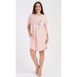 Dámské domácí šaty s krátkým rukávem Motýl - lososová - 4XL