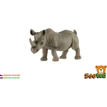 Figurka ZOOted Nosorožec dvourohý zooted plast 14cm