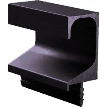 Nábytkové kování Nábytková úchytka zapuštěný C černý lesk 1,5m