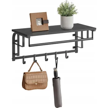 Věšák Šatní ramínko MDF deska Songmics antracit