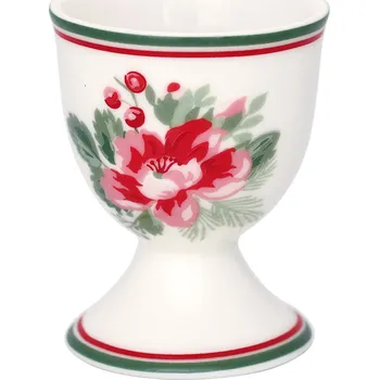 Stojánek na vajíčko Kalíšek na vajíčko Charline White Green Gate