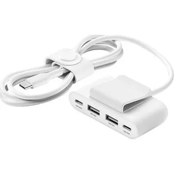 Autobaterie Belkin BOOST CHARGE™ 4-portový USB Power Extender (2xUSB-C, 2xUSB-A) až 30W + 2m USB-C kabel, bílá