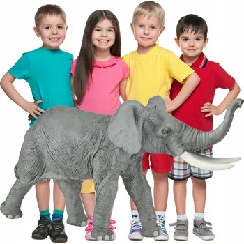 Slon Hračky ZVÍŘATA FIGURKY pro DĚTI RADOST Zvířátka MALOVANÉ Ručně