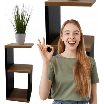 Noční stolek Noční Stolek do Ložnice Obývacího Pokoje Držák Na Květináč Regál na Květiny Loft Odolný