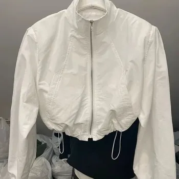 Dámská softshellová bunda Dámská tenká bunda s vysokým límcem – sportovní model Velikost: S, Barva (Varianta): Whitehq