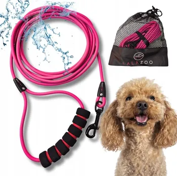 Vodítko pro psa VODÍTKO pro psa voděodolná tenká treningové vodítko PVC 5M BLAST růžová