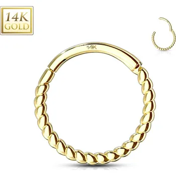 Piercing Šperky4U Zlatý piercing - segment kruh, 1,2 x 8 mm, Au 585/1000 - ZL01270-1208