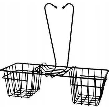 police Závěsná police Duschy černá 18x40x37 cm