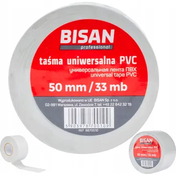 BISAN Šedá univerzální PVC lepicí páska 30mm x 50m B870010