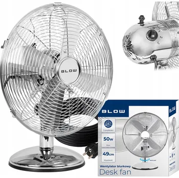 Domácí ventilátor Stolní ventilátor Blow stříbrný 50 W 30 cm 3 rychlosti oscilace